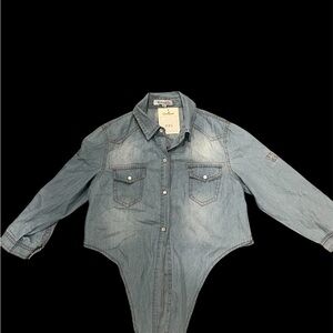 Women's Denim Button Down Shirt